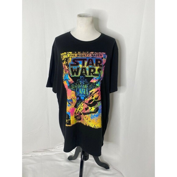 Star Wars Mad Engine Men’s Shirt Black Graphic Darth Vader Crewneck Size XXL - Picture 2 of 6